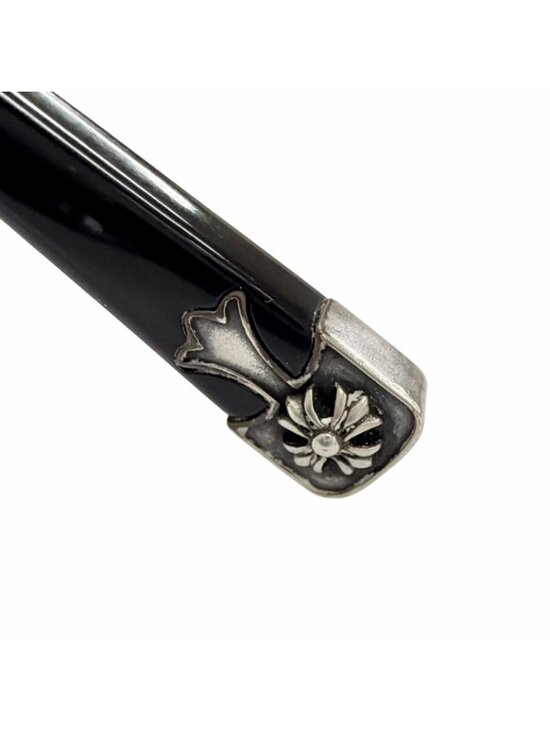 Chrome Hearts Mflaps Part 925 Acetate Teardrop Sunglasses Black Silver 63 main image 14